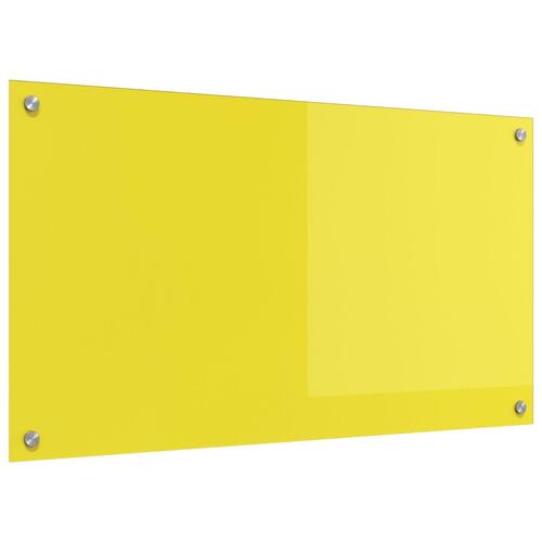 Køkken Bagvæg Gul 90x50x0,6 cm Hærdet Glas