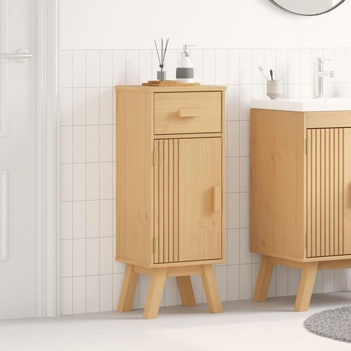 Badeværelse Opbevaringsskab 35x30x90 cm Massivt fyrretræ