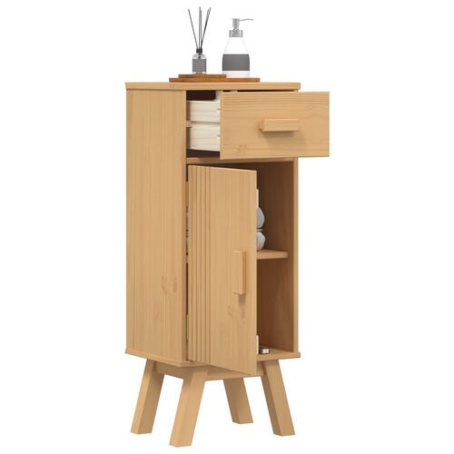 Badeværelse Opbevaringsskab 35x30x90 cm Massivt fyrretræ