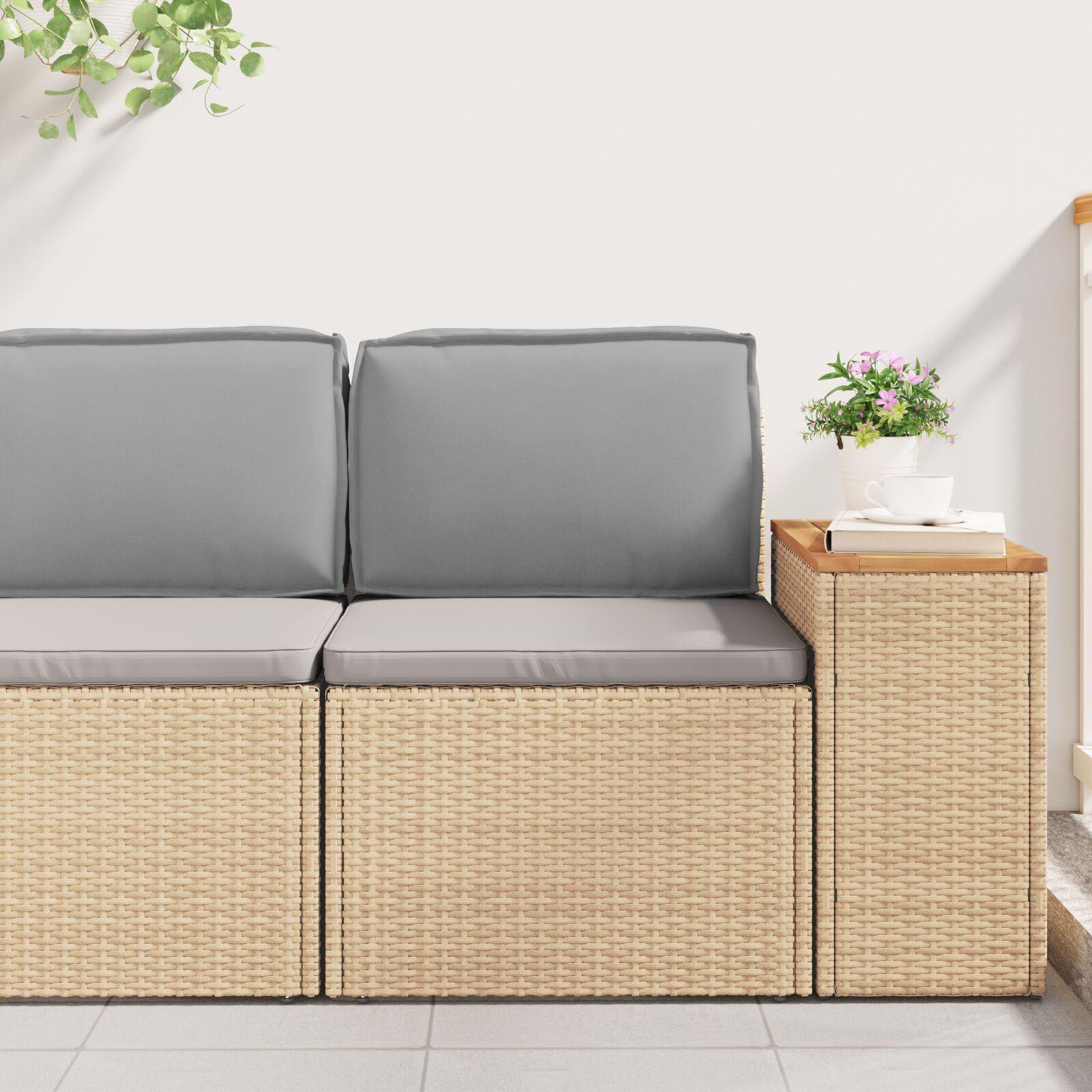 Pallehynde til ryglæn med pude Grå 50 x 40 x 12 cm Oxford stof