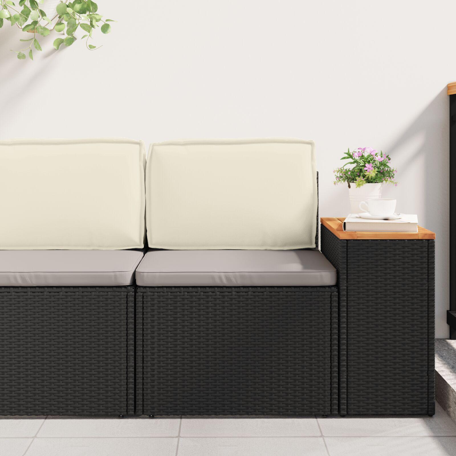 Pallehynde til ryglæn Creme 60 x 40 x 12 cm Oxford stof