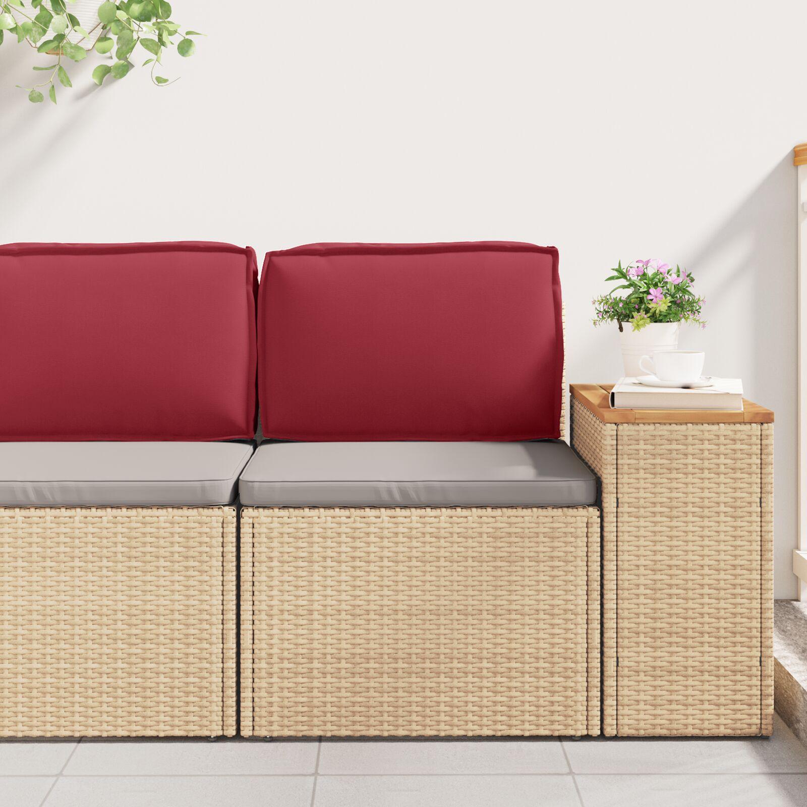 Pallehynde til ryglæn Vinrød 60 x 40 x 12 cm Oxford stof