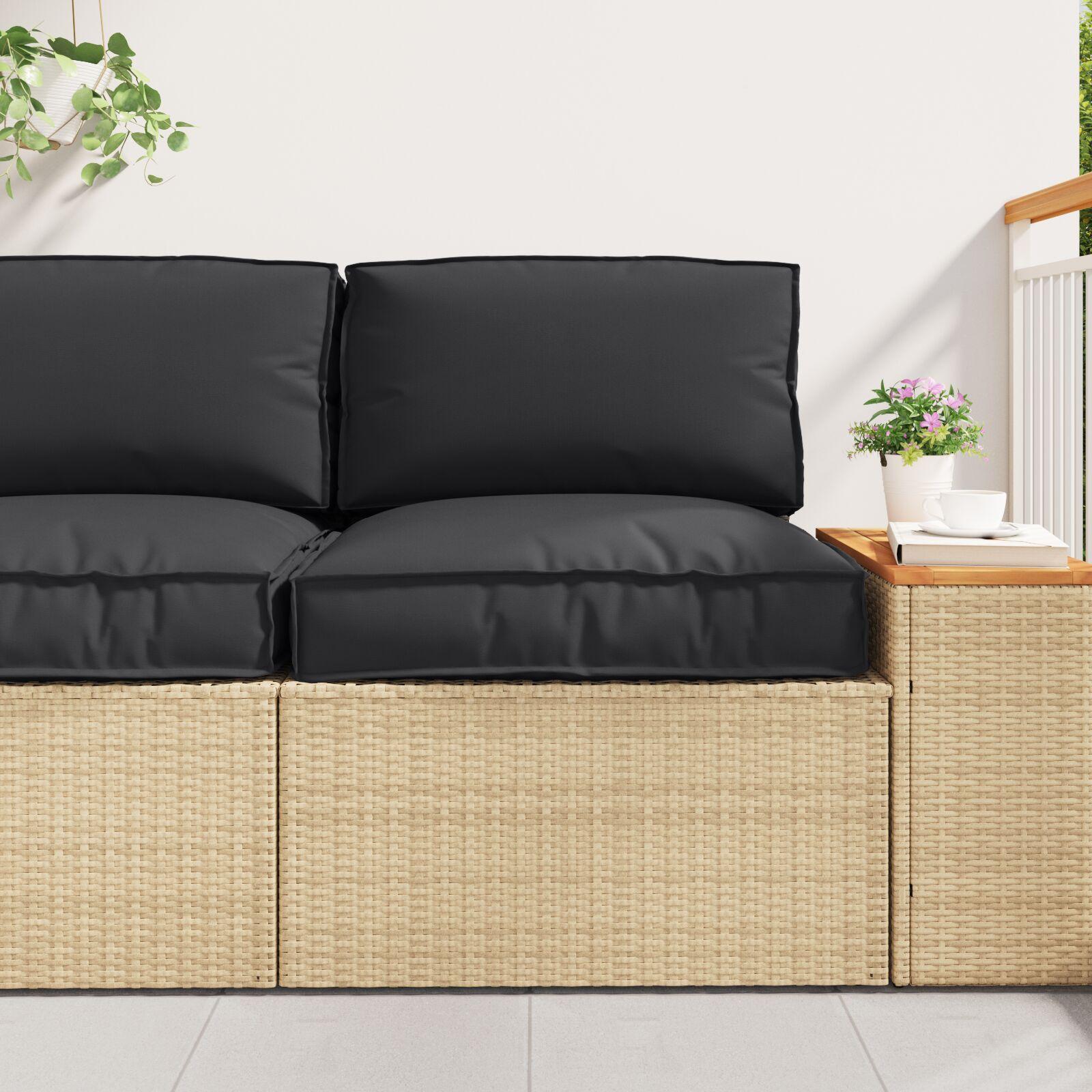 Pallehynde til sæde Sort 70 x 70 x 12 cm Oxford stof