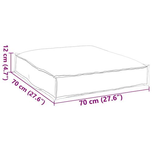 Pallepude til sæde Taupe 70x70x12 cm Oxford stof