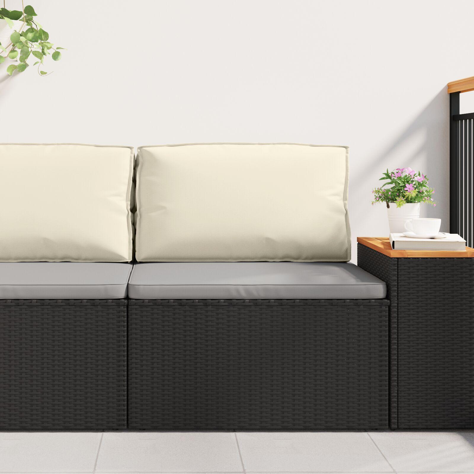 Pallehynde til ryglæn Creme 70 x 40 x 12 cm Oxford stof