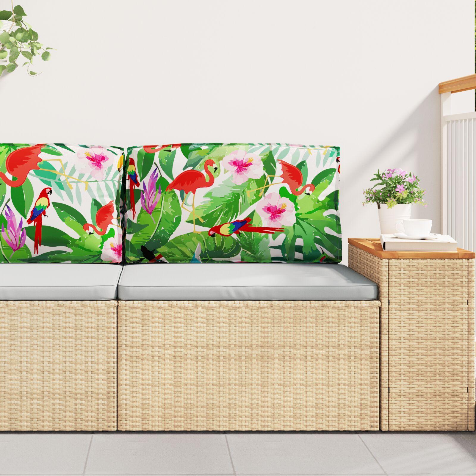 Puder Grøn, Rød, Pink, Flerfarvet Polyester 70 x 12 x 40 cm Pude