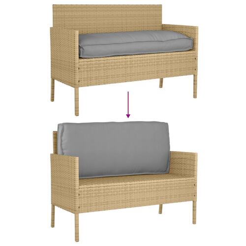 Udendørspude Grå Polyester 120 x 12 x 50 cm Udendørspude