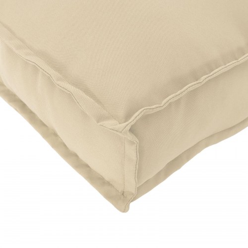 Udendørs Pude Beige Polyester 50 x 120 x 12 cm Aftagelige Betræk