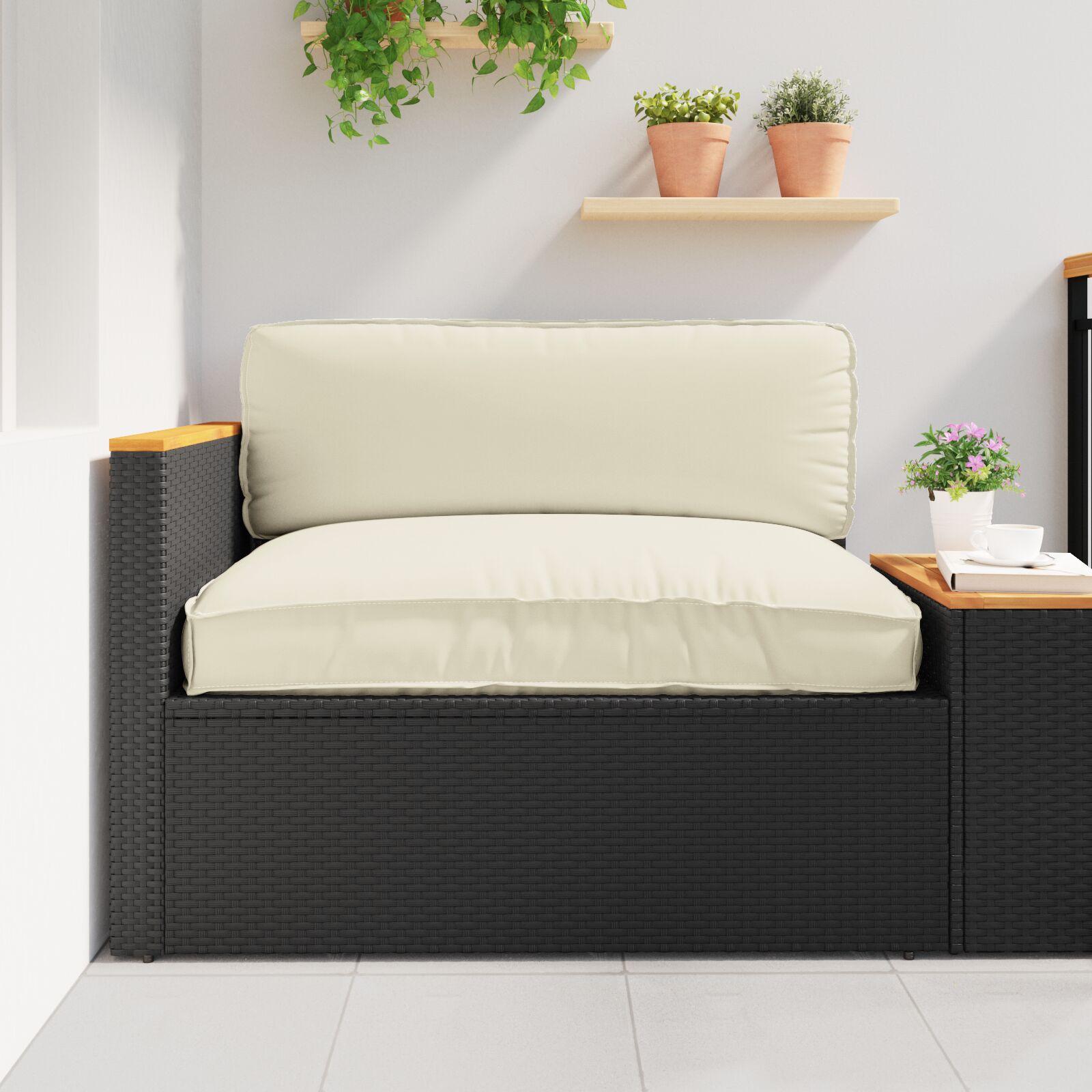Pallehynde til sæde Creme 120 x 80 x 12 cm Oxford stof