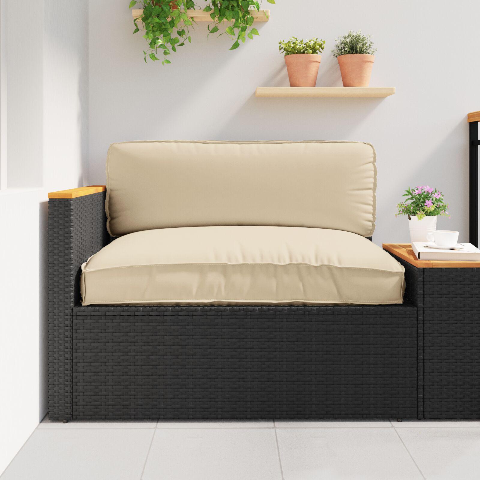 Pallehynde til sæde Beige 120 x 80 x 12 cm Oxford stof