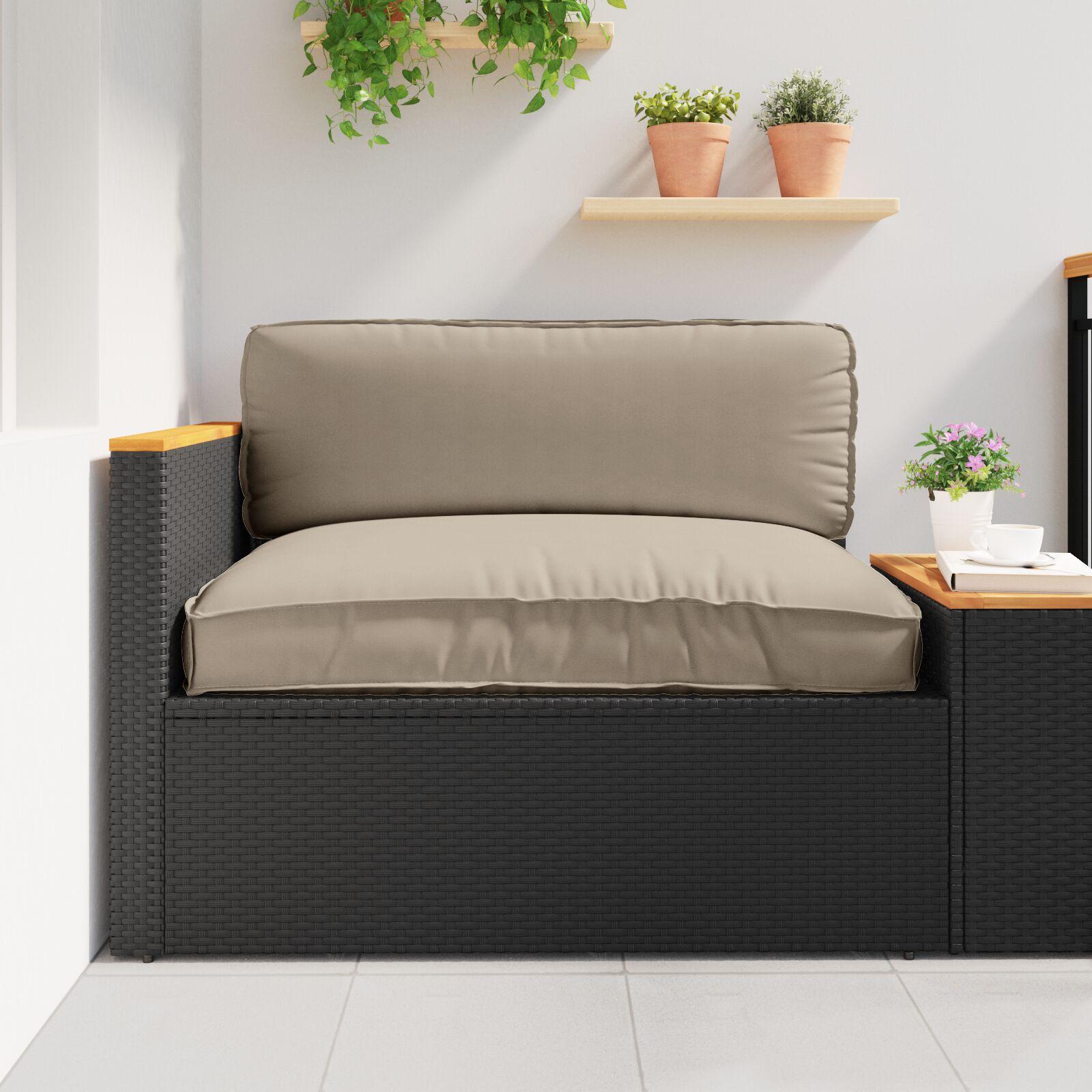 Pallehynde til sæde Gråbrun 120 x 80 x 12 cm Oxford stof