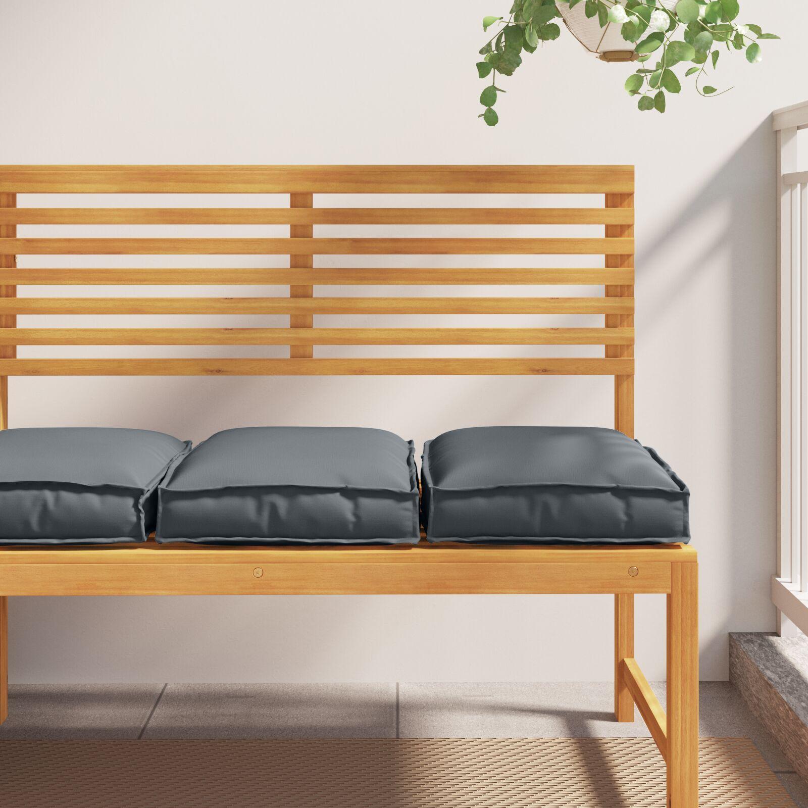 Pallehynde til sæde 2 stk Antracit 40 x 40 x 8 cm Oxford stof