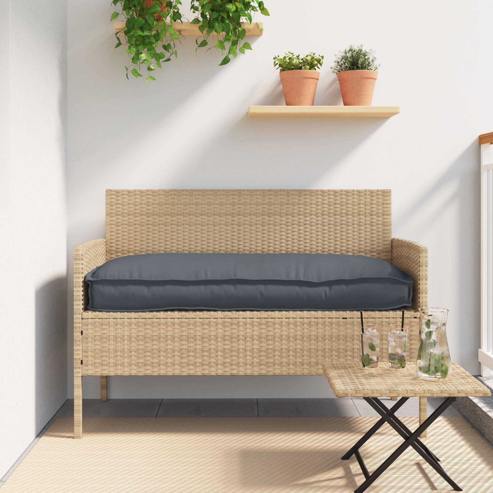 Udendørs Pude Antracitgrå Polyester 100 cm x 40 cm x 8 cm