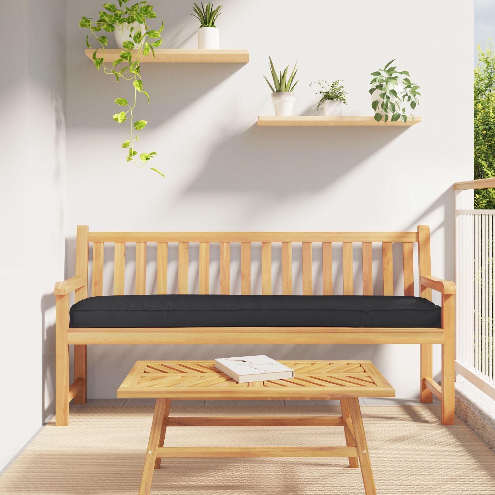 Pallet pude Sort 200 x 40 x 8 cm Oxford stof