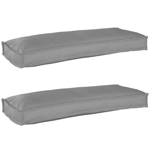 Stol & Sofa Puder Grå Polyester 120 cm lang, 60 cm bred, 10 cm tyk