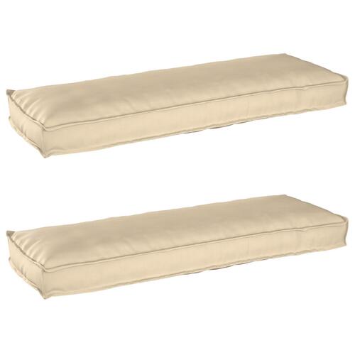 Udendørs pude Beige Polyester Stor Sofa pude Rektangulær