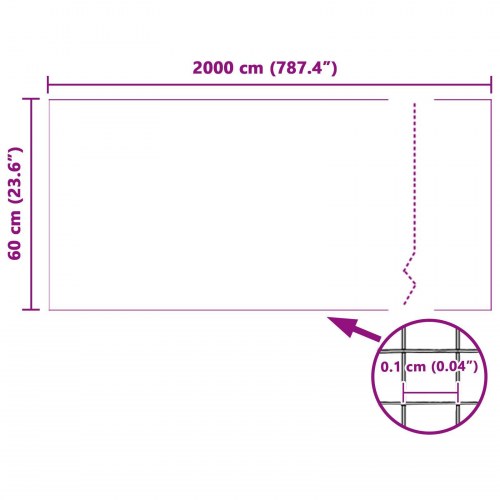 Insektsnet Hvid 60x2000 cm Glasfiber