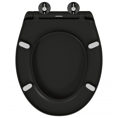 Quick Release Toiletsæde med Blød Lukning Duroplast Sort