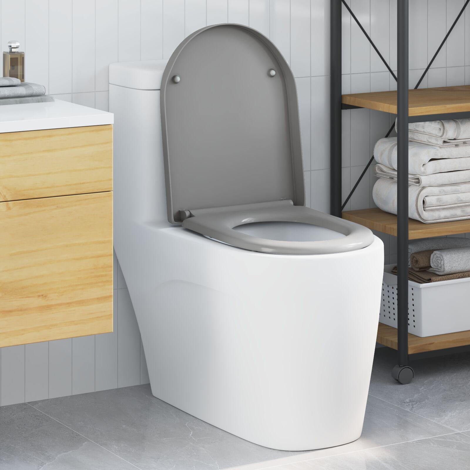 Hurtig Udløsnings Toiletbræt Grå 46.2 x 36 x 4.3 cm Duroplast