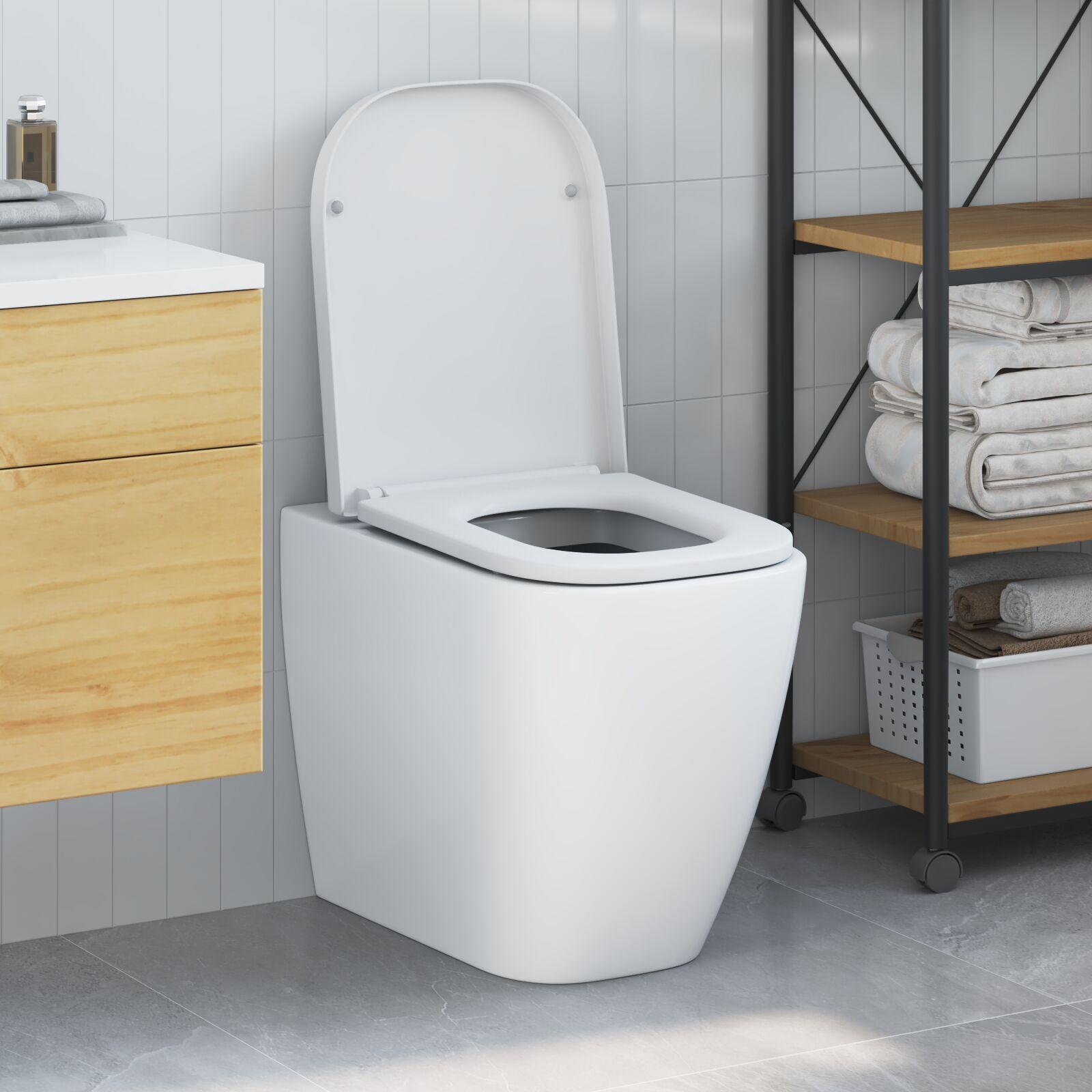 Hurtig Udløsnings Toiletbræt Hvid 44.5 x 35 x 3.6 cm Duroplast