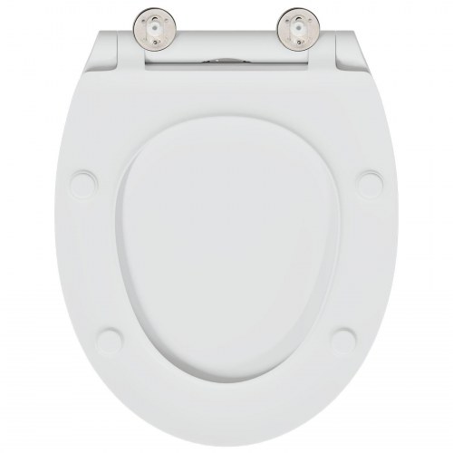 Quick Release Toilet Seat med Blødt Luk Duroplast Hvid