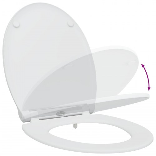 Quick Release Toilet Seat med Blødt Luk Duroplast Hvid