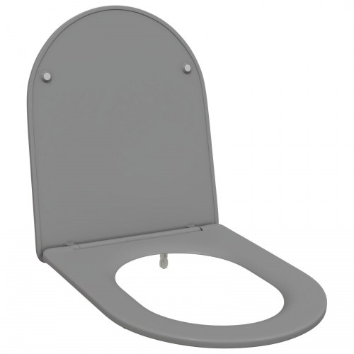 Toiletbræt med Hurtigfrigivelse og Blød Lukning - Duroplast, Grå
