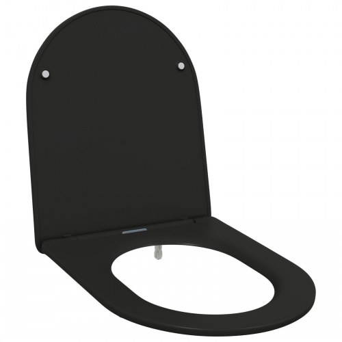 Hurtigfrigørende Toiletbræt med Blød Lukning - Duroplast, Sort