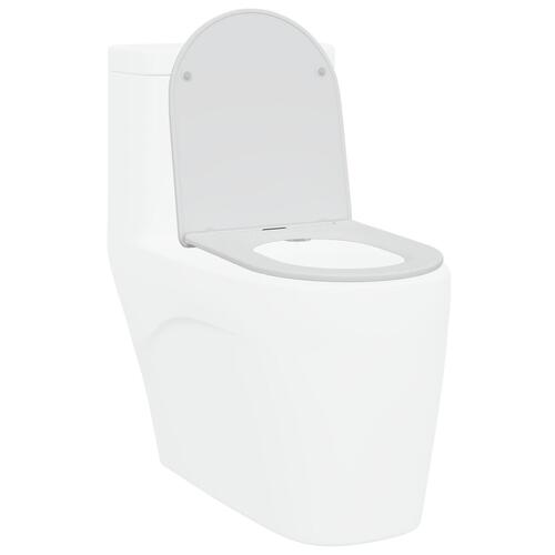 Quick Release Toilet Sæde med Blød Lukning Duroplast Hvid