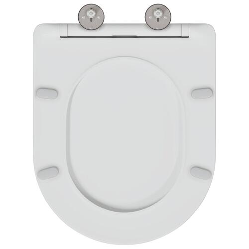 Quick Release Toilet Sæde med Blød Lukning Duroplast Hvid