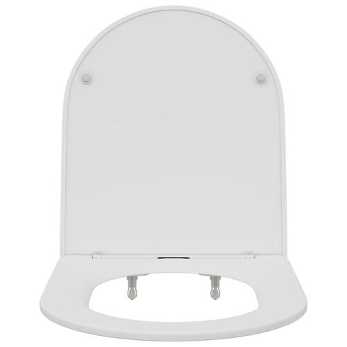 Quick Release Toilet Sæde med Blød Lukning Duroplast Hvid