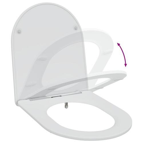 Quick Release Toilet Sæde med Blød Lukning Duroplast Hvid