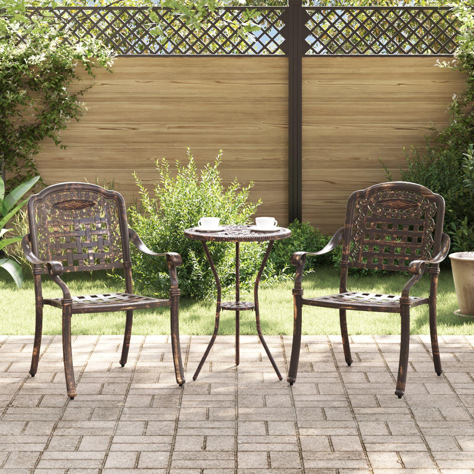 Have Stol 2 stk Bronze 55 x 56.5 x 91cm Aluminium