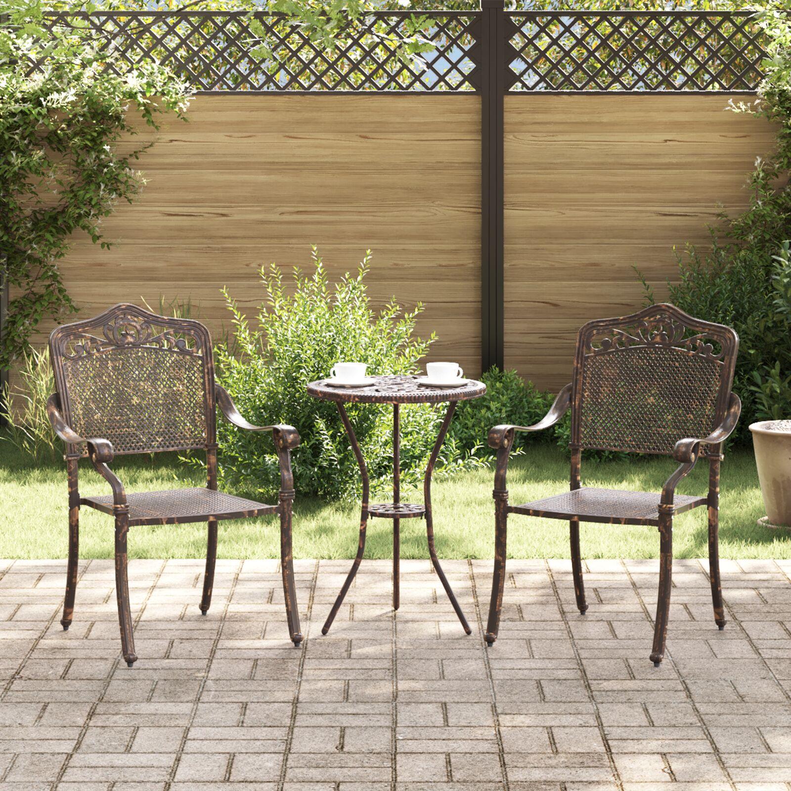 Have Stol 2 stk Bronze 55 x 56.5 x 91cm Aluminium