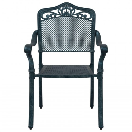 Havestole 2 stk Grøn Støbejern