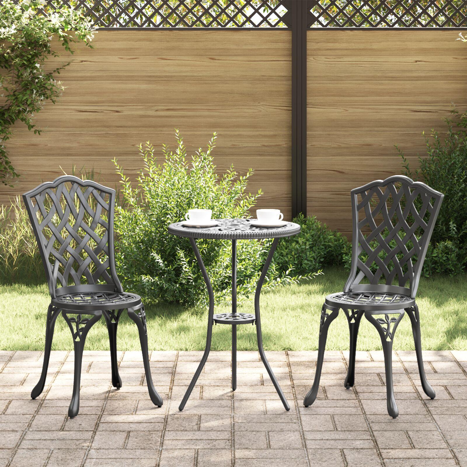 Have Stol 2 stk Sort 55 x 56.5 x 91cm Aluminium