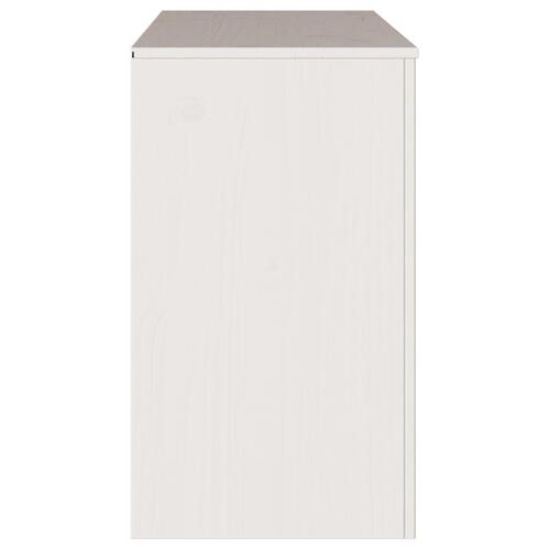 Kommode ""DRAMMEN"" Hvid 111x43x73,5 cm Solidtræ Fyr