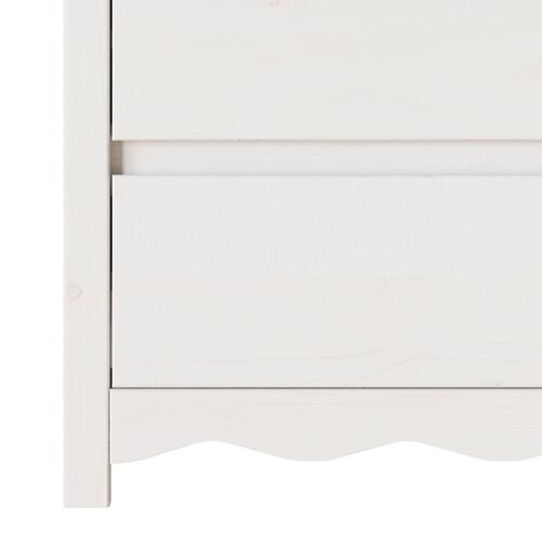 Kommode ""DRAMMEN"" Hvid 111x43x73,5 cm Solidtræ Fyr