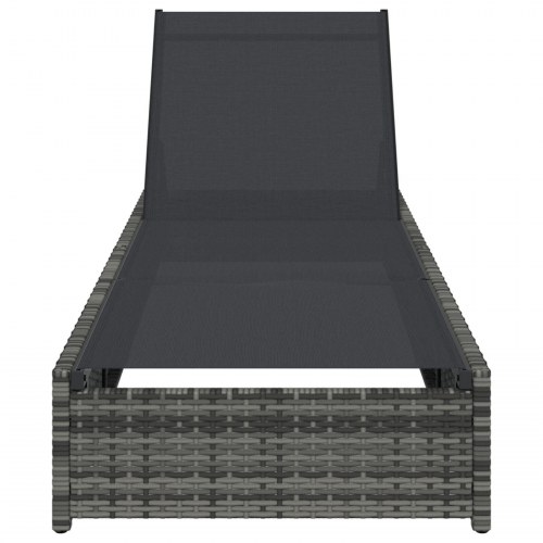 Solseng Grå 60x200x27 cm Poly Rattan
