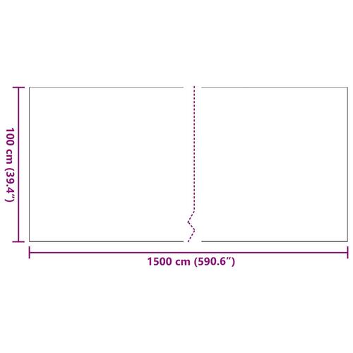 Kunstgræs Sort 1x15 m 30 mm
