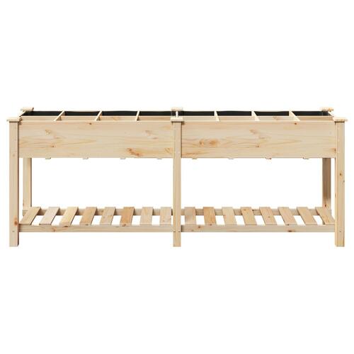 Haveplantekasse med Gitter 203x53x76 cm Massivt Fyrretræ