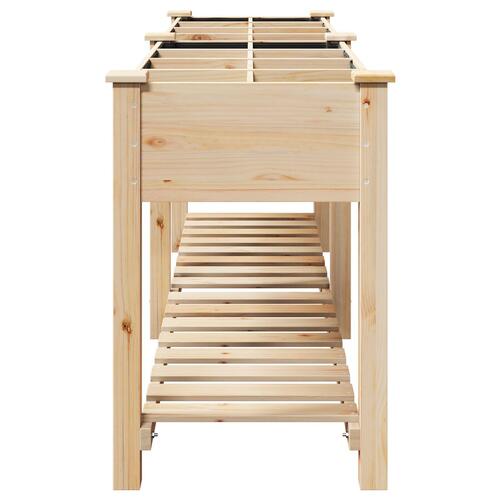 Haveplantekasse med Gitter 203x53x76 cm Massivt Fyrretræ