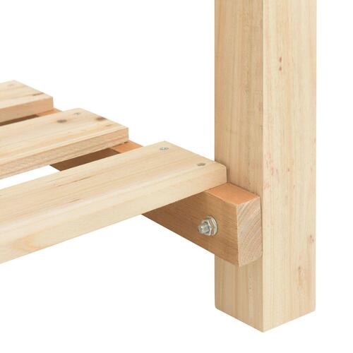 Haveplantekasse med Gitter 203x53x76 cm Massivt Fyrretræ
