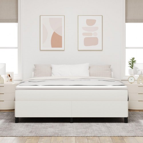 Sengestel Cremefarvet 180x200 cm Corduroy Stof