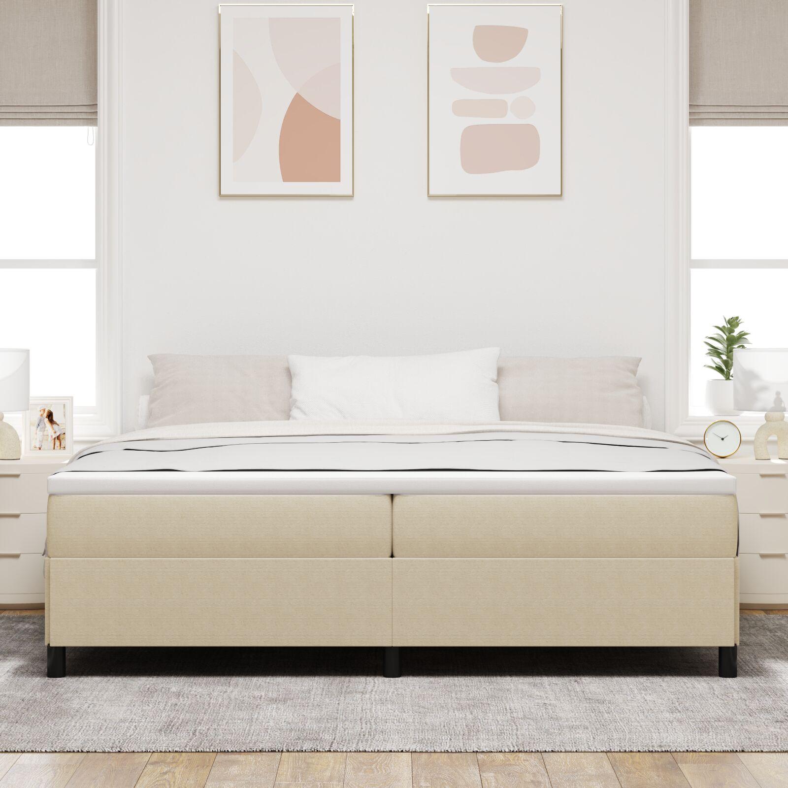 Box spring seng Grågrøn 200 x 200 cm Velourstof