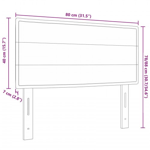 Hovedgavl Linjer Design Blå 80 cm Stof