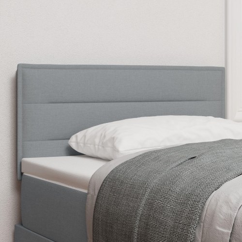 Sengegavl Linje Design Lys Grå 100 cm Stof