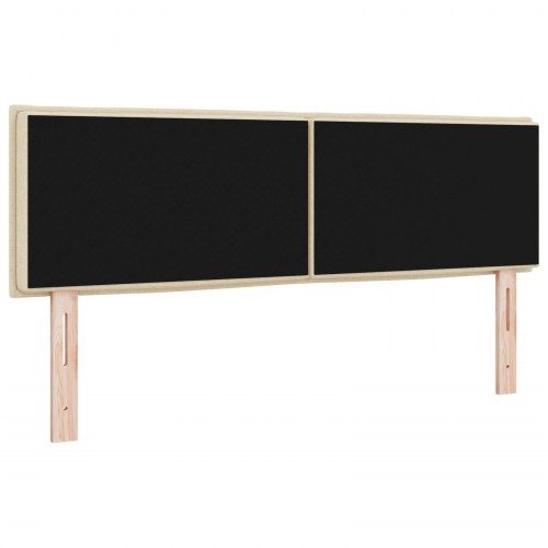 Sengegavl Linjer Design Creme 140 cm Stof