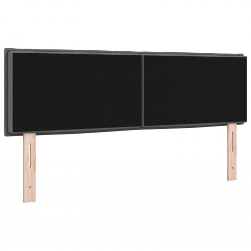 Sengegavl Linjer Design Mørkegrå 160 cm Stof