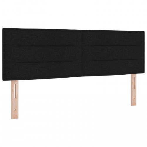 Hovedgærde Linje Design Sort 160 cm Stof